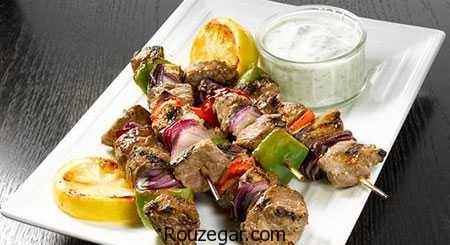 کباب یونانی,طرز تهیه کباب یونانی مجلسی,آموزش کباب یونانی با مرغ