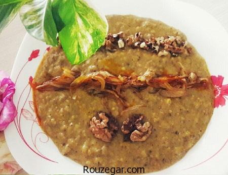 حلیم بادمجان,طرز تهیه حلیم بادمجان مجلسی,آموزش حلیم بادمجان اصفهانی با گوشت
