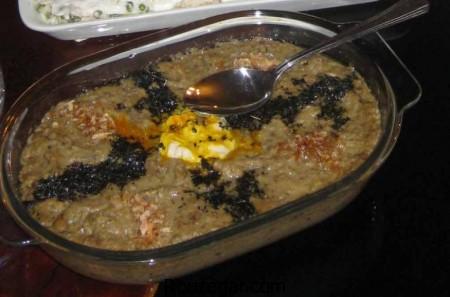 حلیم بادمجان,طرز تهیه حلیم بادمجان مجلسی,آموزش حلیم بادمجان اصفهانی با گوشت