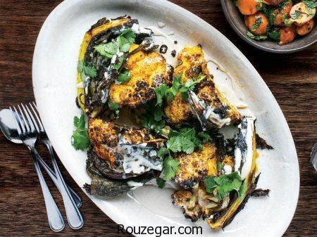 گل کلم پخته,طرز تهیه گل کلم پخته,گل کلم سخاری