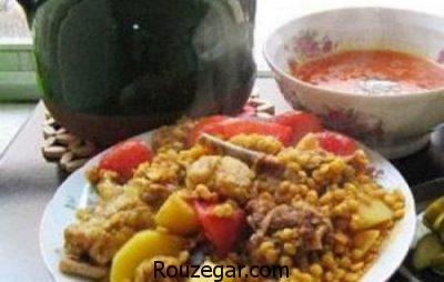 آبگوشت لپه و لیمو عمانی,آبگوشت لپه با مرغ,طرز تهیه آبگوشت مرغ و لپه