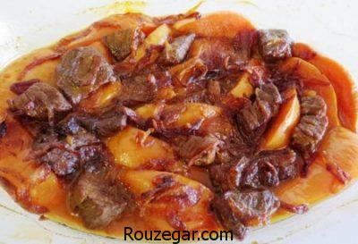 خورش انار بیج,طرز تهیه خورش انار,دستور پخت خورش انار بیج