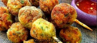 طرز تهیه کوفته مرغ,کوفته مرغ و قارچ,درست کردن کوفته مرغ